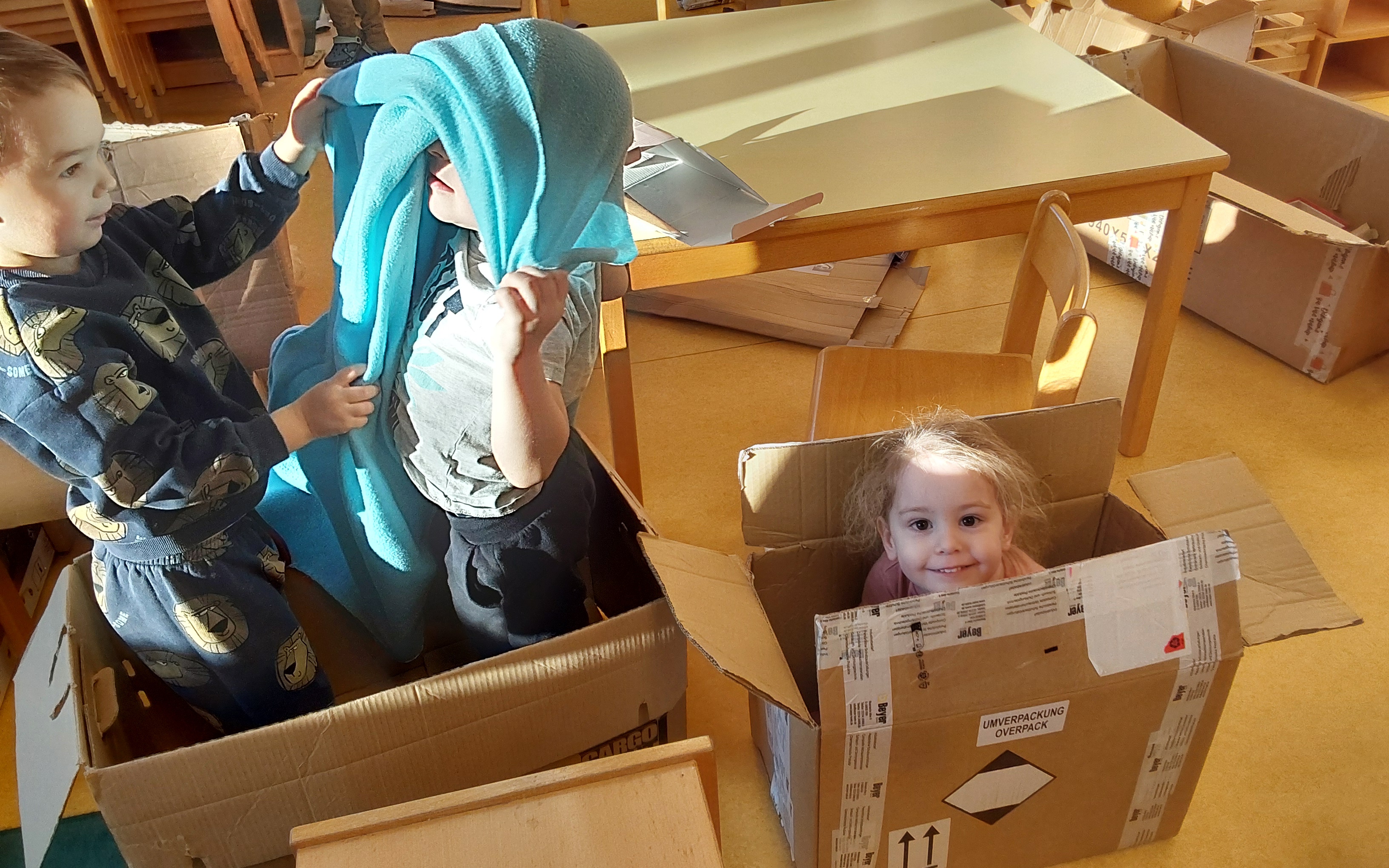 Projekt Spielzeugfreier Kindergarten in der gelben Gruppe